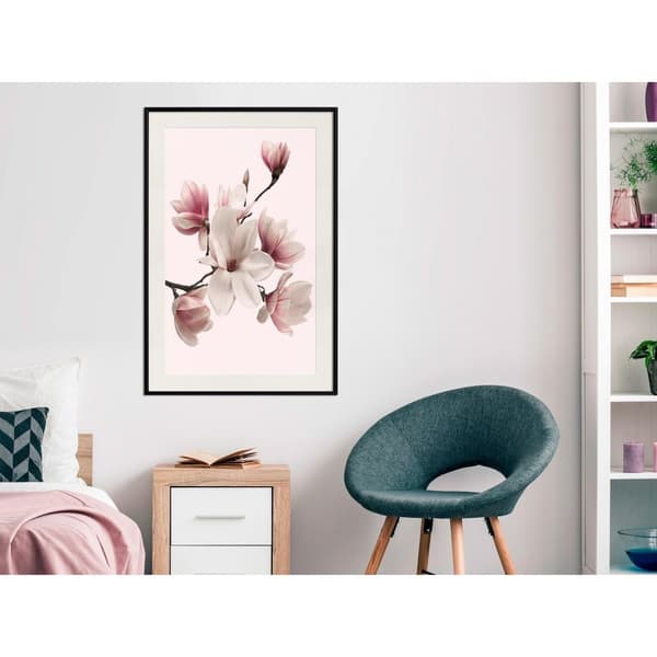 Inramad Poster / Tavla - Blooming Magnolias I