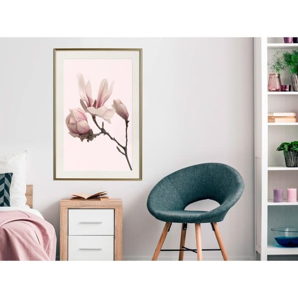 Inramad Poster / Tavla - Blooming Magnolias II