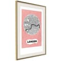 Miniatyrbild 9 av 11: Inramad Poster / Tavla - City map: London (Pink)