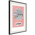 Miniatyrbild 1 av 11: Inramad Poster / Tavla - City map: London (Pink)