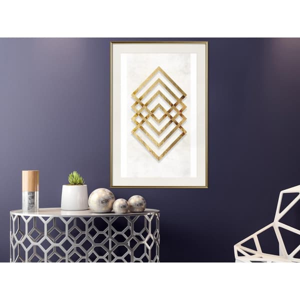 Inramad Poster / Tavla - Golden Inlay