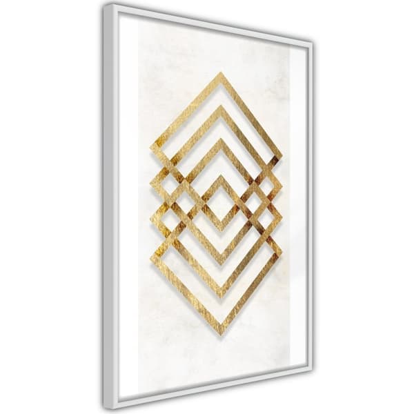 Inramad Poster / Tavla - Golden Inlay