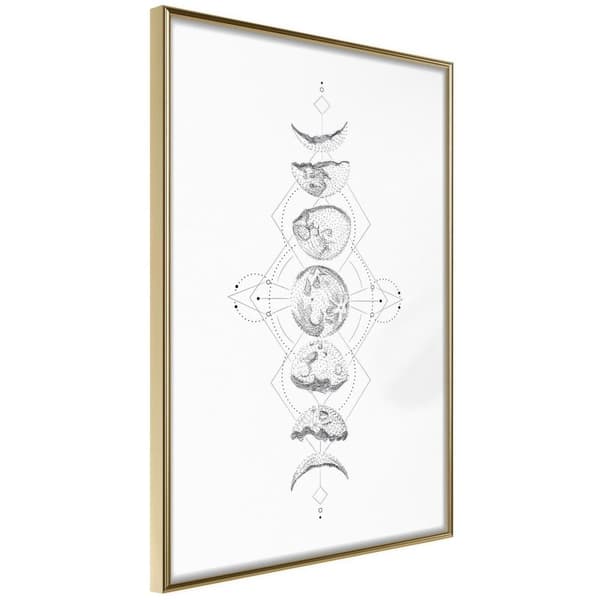 Inramad Poster / Tavla - Silver Globe