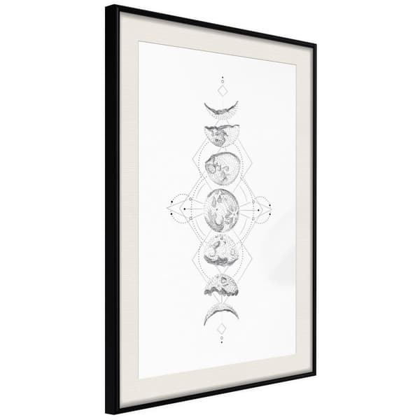 Inramad Poster / Tavla - Silver Globe