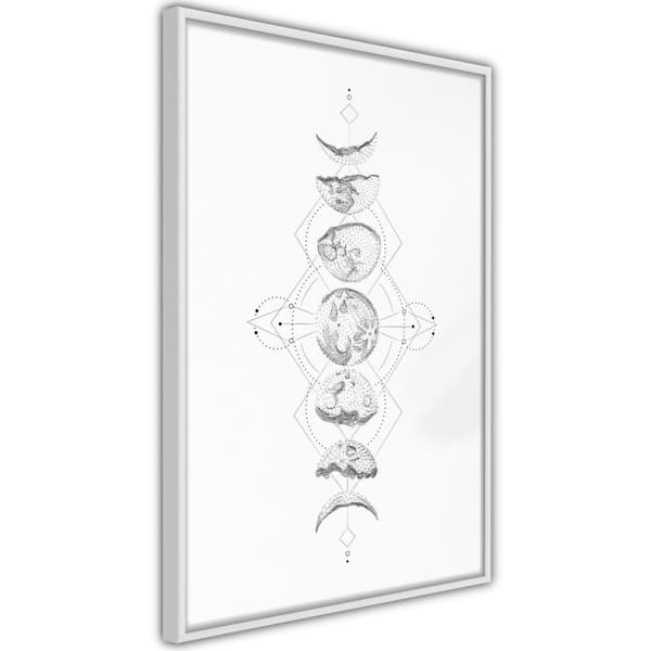 Inramad Poster / Tavla - Silver Globe