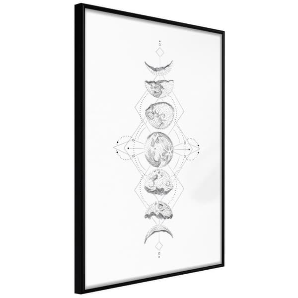 Inramad Poster / Tavla - Silver Globe