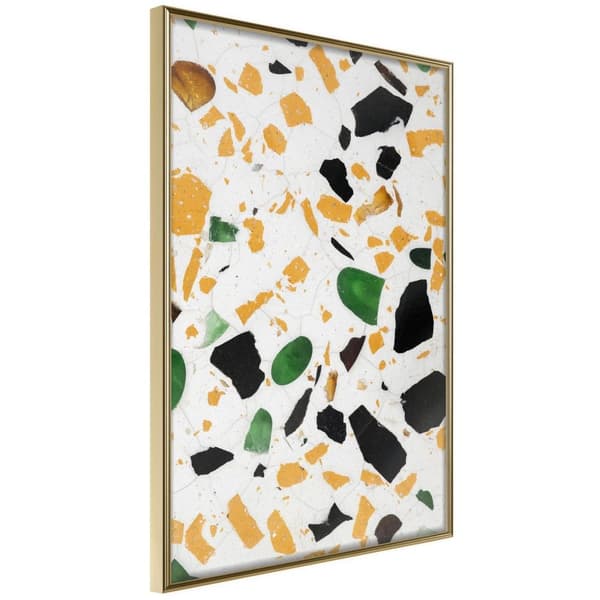 Inramad Poster / Tavla - Terrazzo Close-Up