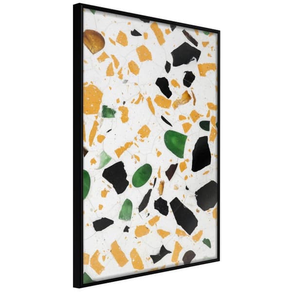 Inramad Poster / Tavla - Terrazzo Close-Up
