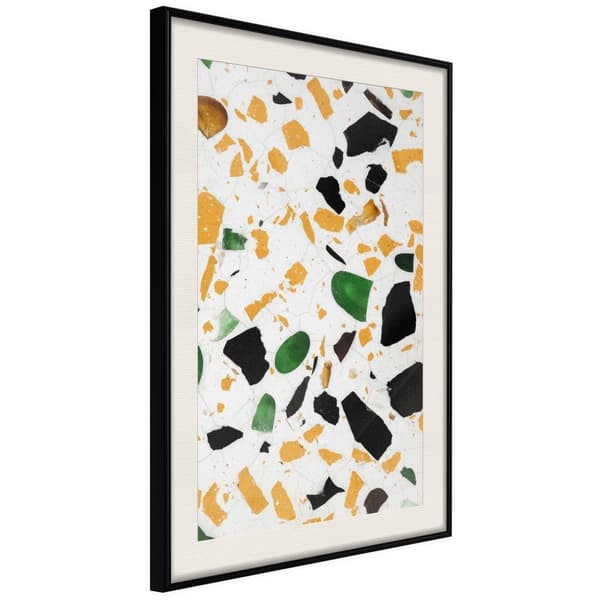 Inramad Poster / Tavla - Terrazzo Close-Up