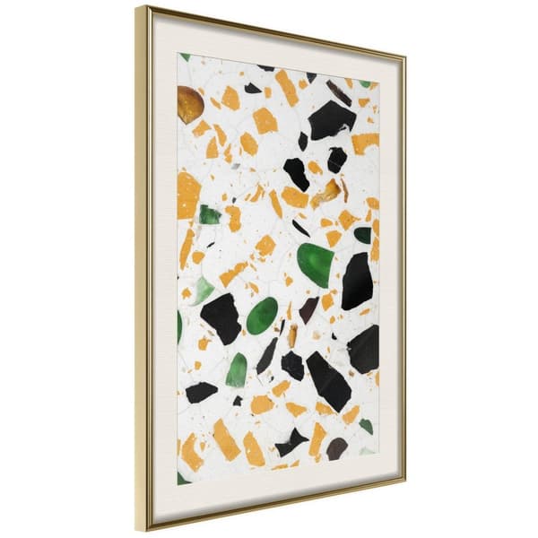 Inramad Poster / Tavla - Terrazzo Close-Up