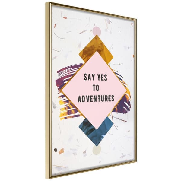 Inramad Poster / Tavla - Time for Adventure!