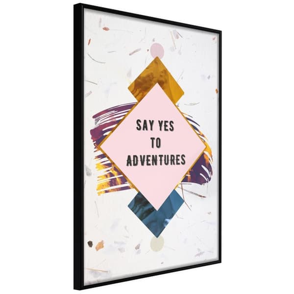Inramad Poster / Tavla - Time for Adventure!