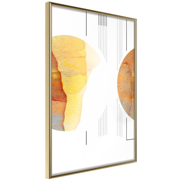 Inramad Poster / Tavla - Collision of Planets