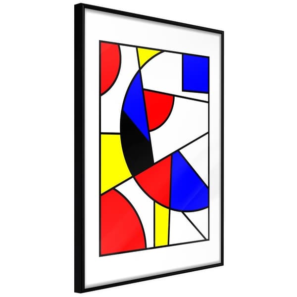 Inramad Poster / Tavla - Neoplastic Composition Svart ram 40x60