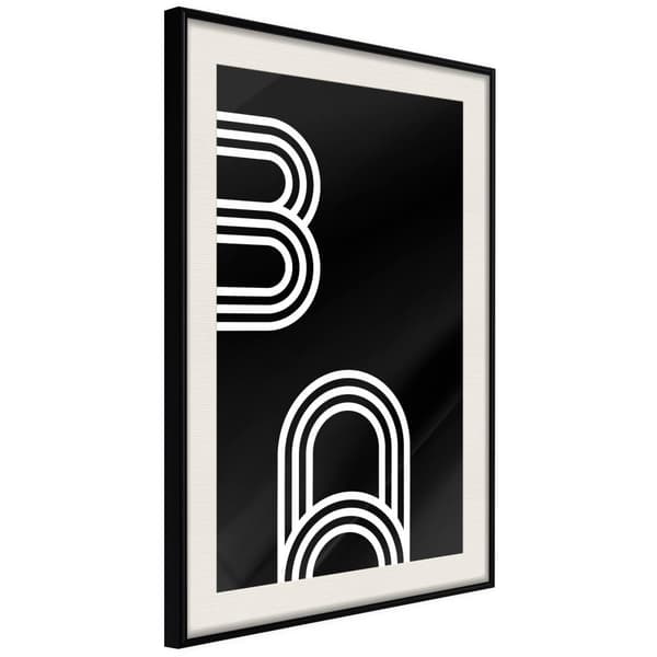 Inramad Poster / Tavla - Twisted Paper Clips Svart ram med passepartout 40x60