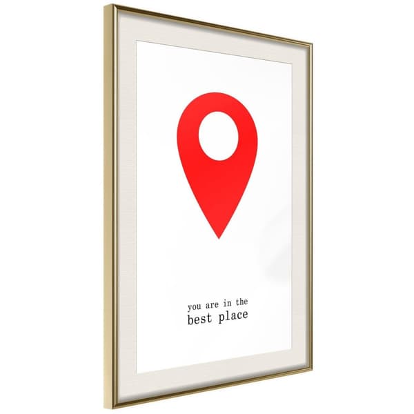 Inramad Poster / Tavla - The Best Location