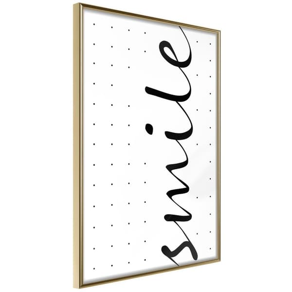 Inramad Poster / Tavla - Smile Guldram 40x60