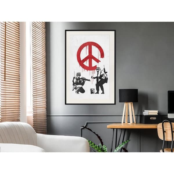 Inramad Poster / Tavla - Banksy: CND Soldiers II