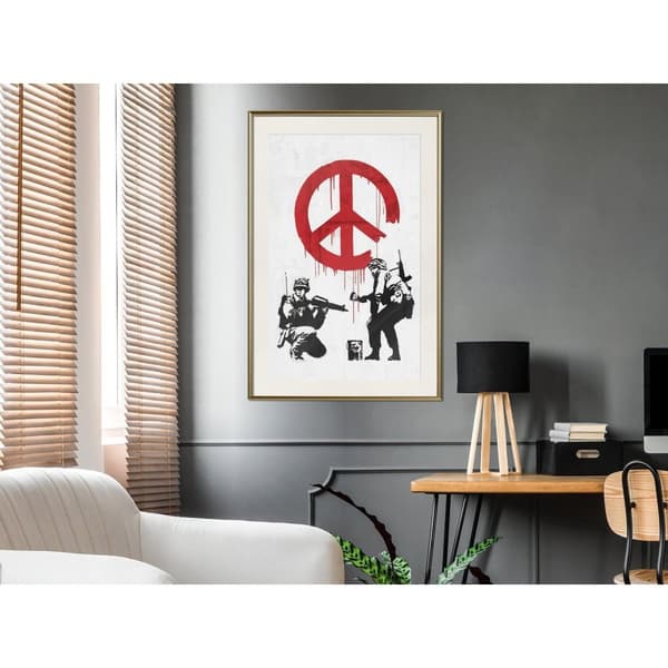 Inramad Poster / Tavla - Banksy: CND Soldiers II
