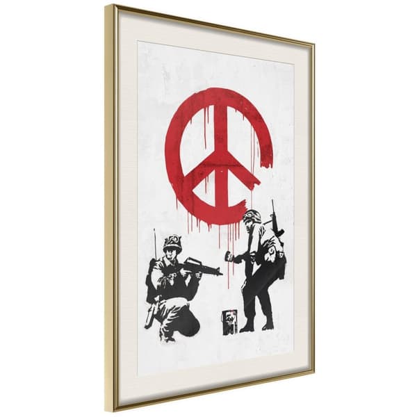 Inramad Poster / Tavla - Banksy: CND Soldiers II