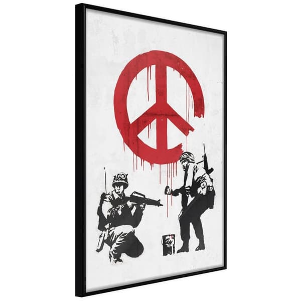 Inramad Poster / Tavla - Banksy: CND Soldiers II Svart ram 40x60