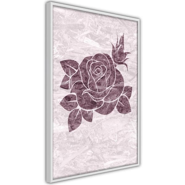 Inramad Poster / Tavla - Monochromatic Rose