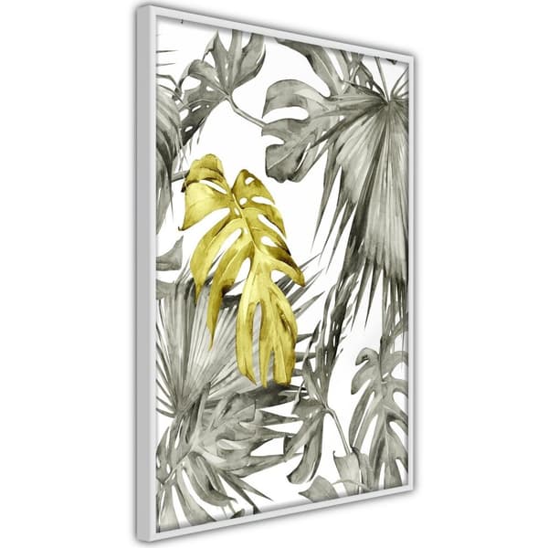 Inramad Poster / Tavla - Extraordinary Leaf Vit ram 30x45