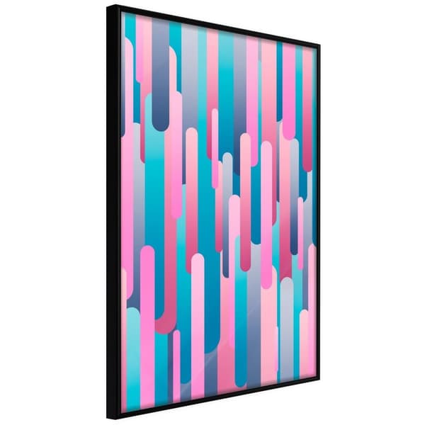 Inramad Poster / Tavla - Abstract Skyscrapers Svart ram 30x45