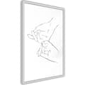Miniatyrbild 8 av 11: Inramad Poster / Tavla - Joined Hands (White)
