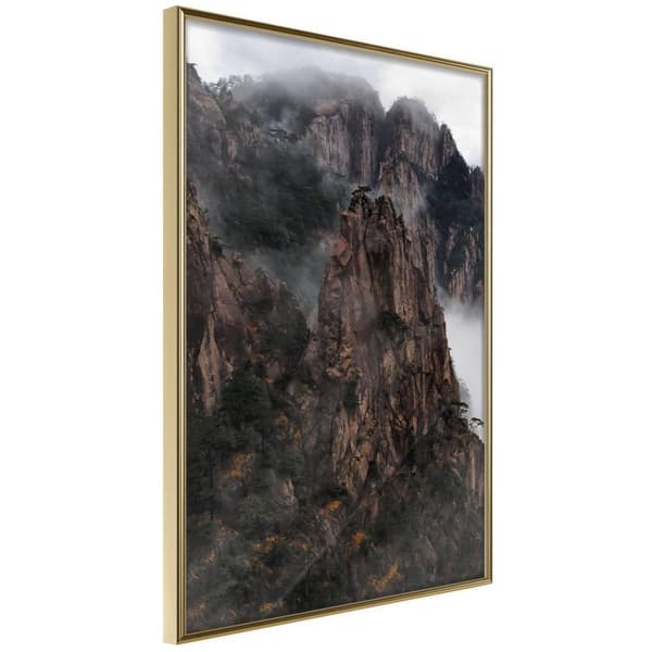 Inramad Poster / Tavla - Mountain Ridge Guldram 30x45