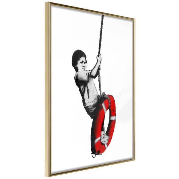 Inramad Poster / Tavla - Banksy: Swinger