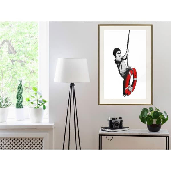 Inramad Poster / Tavla - Banksy: Swinger