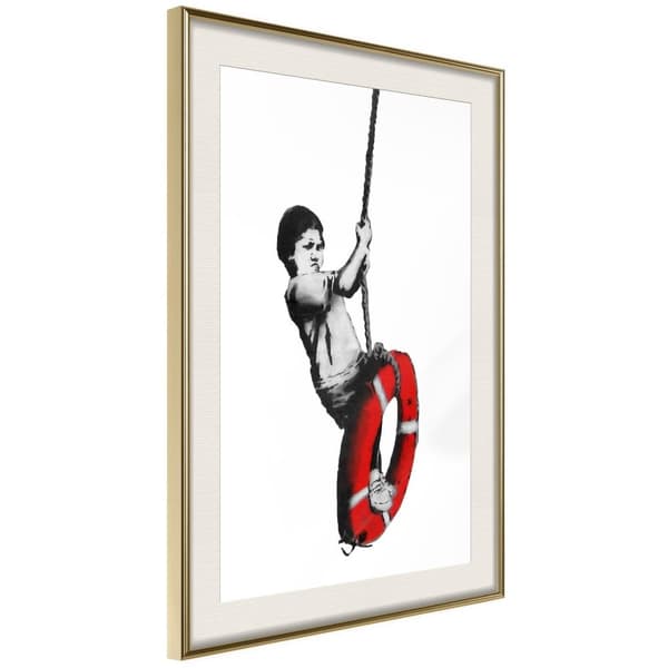 Inramad Poster / Tavla - Banksy: Swinger