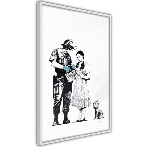 Inramad Poster / Tavla - Banksy: Stop and Search
