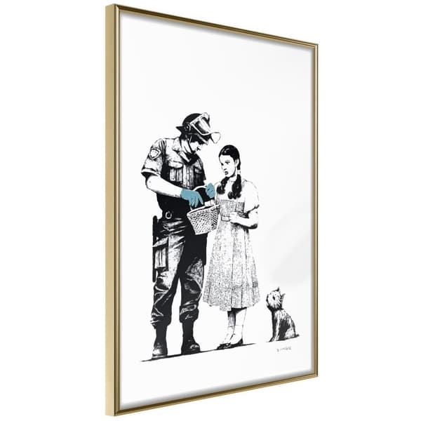Inramad Poster / Tavla - Banksy: Stop and Search