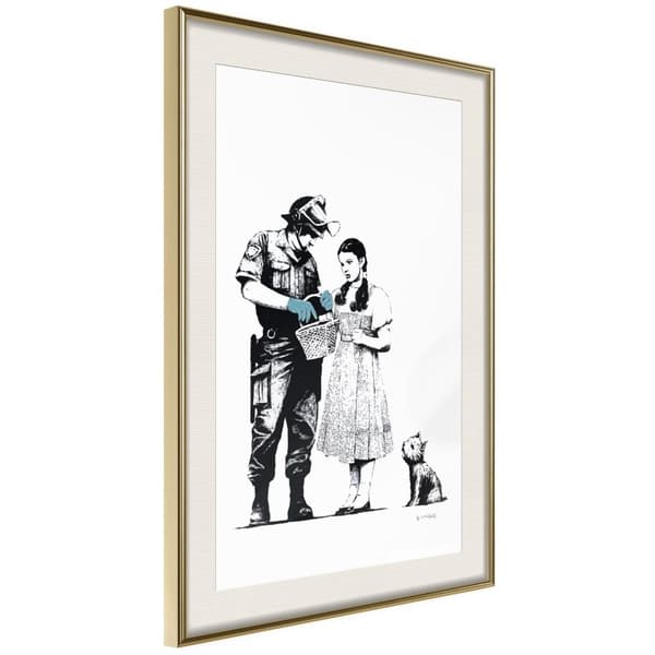 Inramad Poster / Tavla - Banksy: Stop and Search