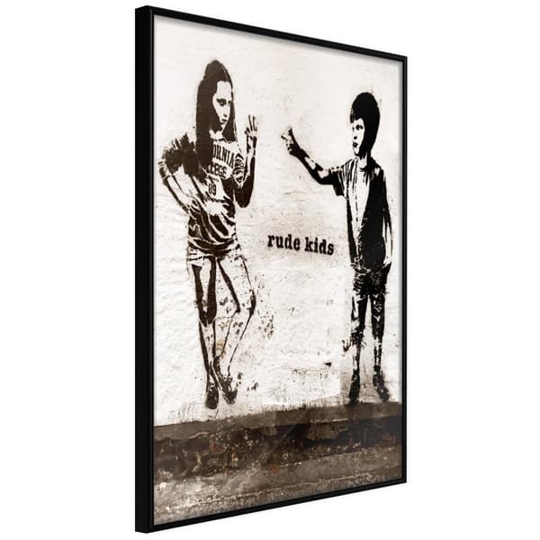Inramad Poster / Tavla - Banksy: Rude Kids
