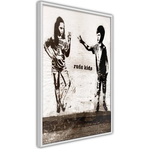 Inramad Poster / Tavla - Banksy: Rude Kids
