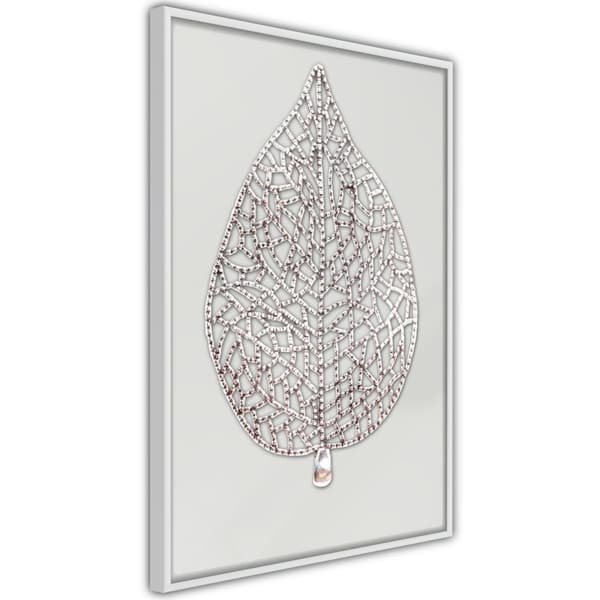 Inramad Poster / Tavla - Leaf-Shaped Pendant