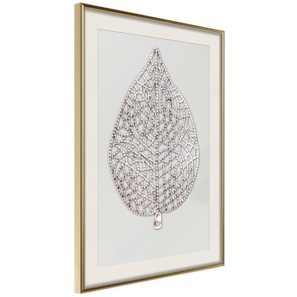 Inramad Poster / Tavla - Leaf-Shaped Pendant