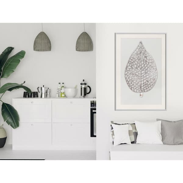 Inramad Poster / Tavla - Leaf-Shaped Pendant