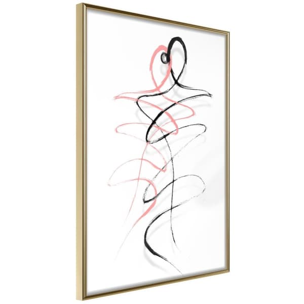 Inramad Poster / Tavla - Dancing Souls Guldram 20x30