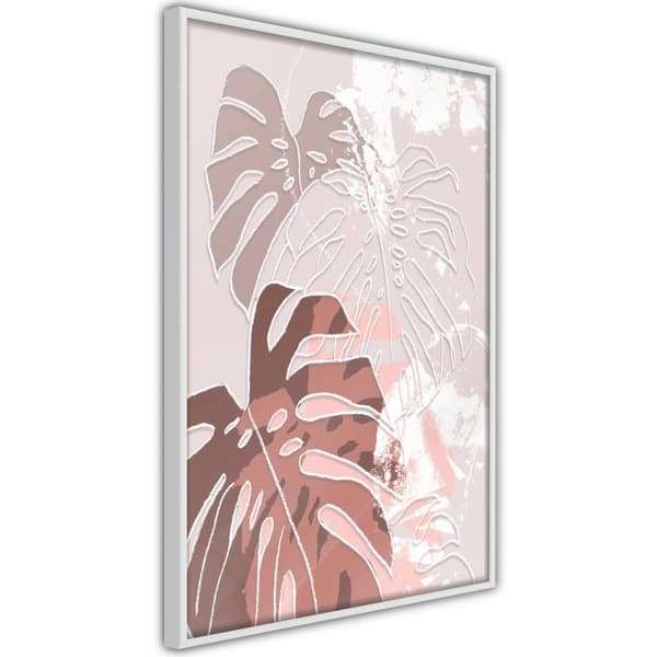 Inramad Poster / Tavla - Monsteras Gathering Vit ram 40x60