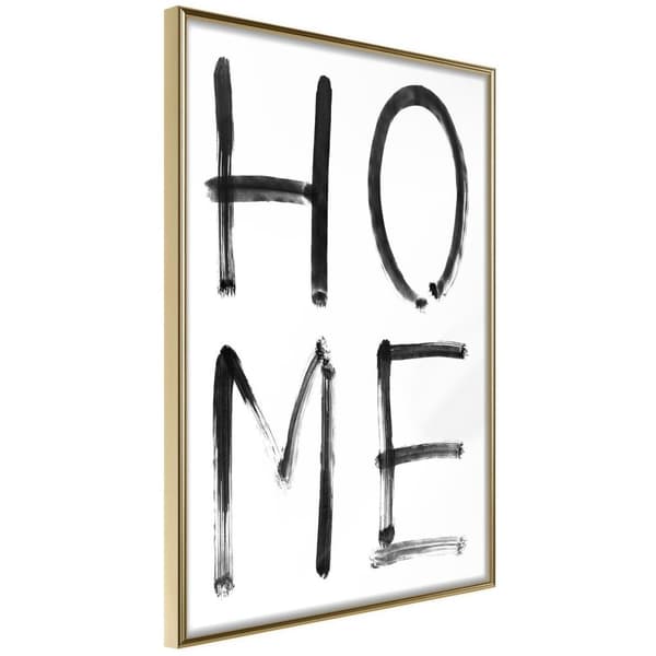 Inramad Poster / Tavla - Simply Home (Vertical) Guldram 30x45