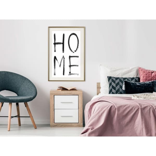 Inramad Poster / Tavla - Simply Home (Vertical)