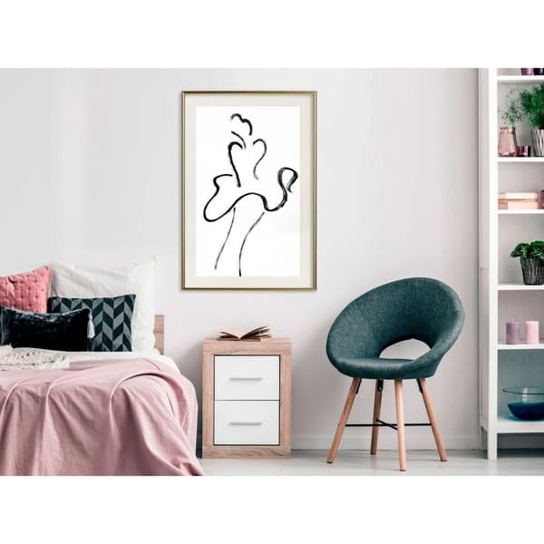 Inramad Poster / Tavla - Marilyn Outline