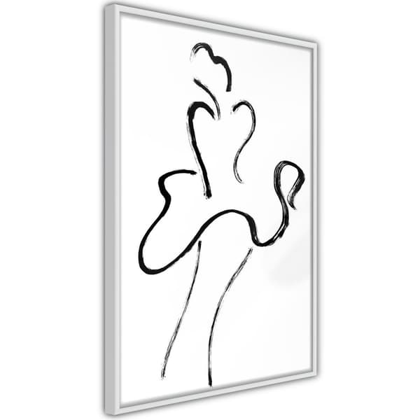 Inramad Poster / Tavla - Marilyn Outline