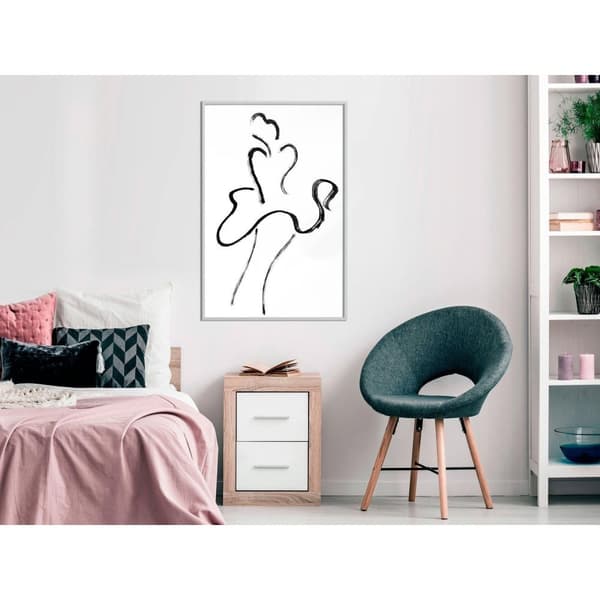 Inramad Poster / Tavla - Marilyn Outline
