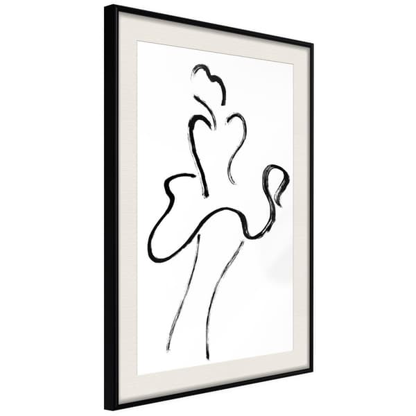 Inramad Poster / Tavla - Marilyn Outline Svart ram med passepartout 40x60
