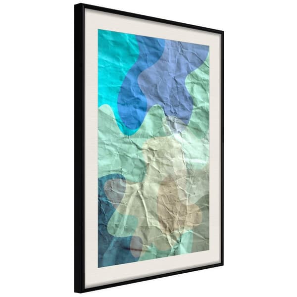 Inramad Poster / Tavla - Colour Your Own Mandala III Svart ram med passepartout 30x45